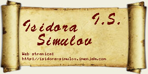 Isidora Simulov vizit kartica